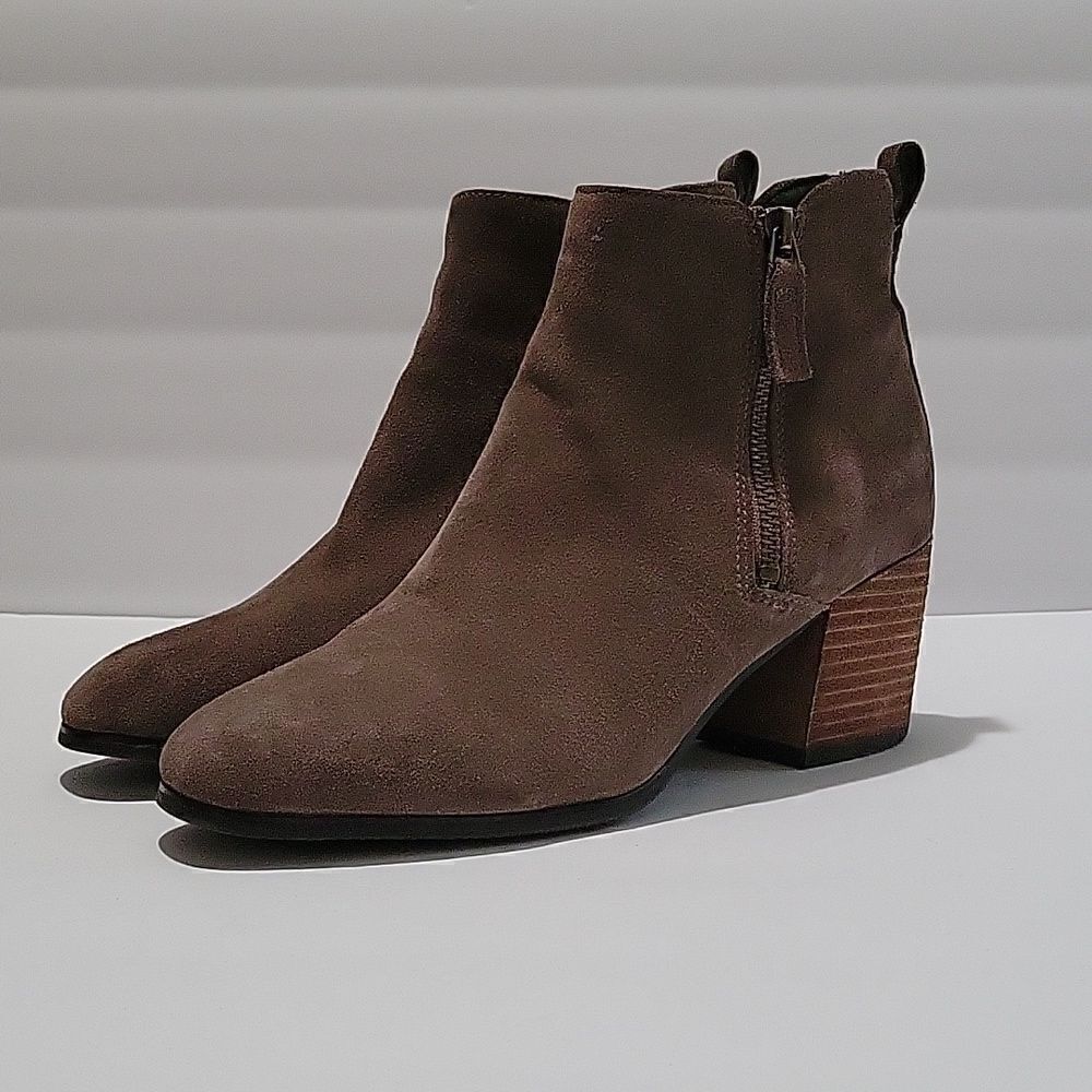 Blondo Stacked Block Heel Suede Boots